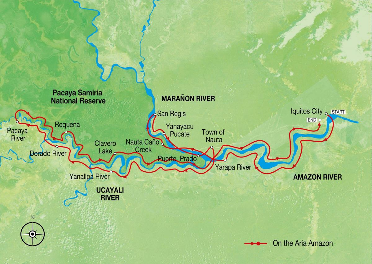 χάρτης του αμαζονίου του Περού