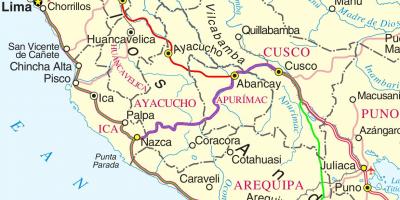 Χάρτης του Περού cusco