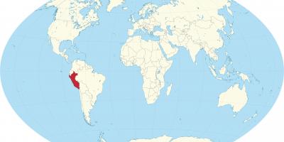 Παγκόσμιο χάρτη που δείχνει το Περού