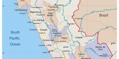 Εμφάνιση χάρτη λεπτομερή χάρτη του Περού
