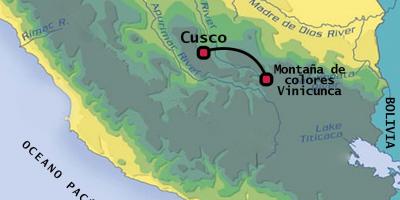 Vinicunca Περού χάρτη