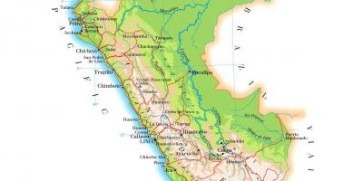 Χάρτης της φυσικής χάρτης του Περού