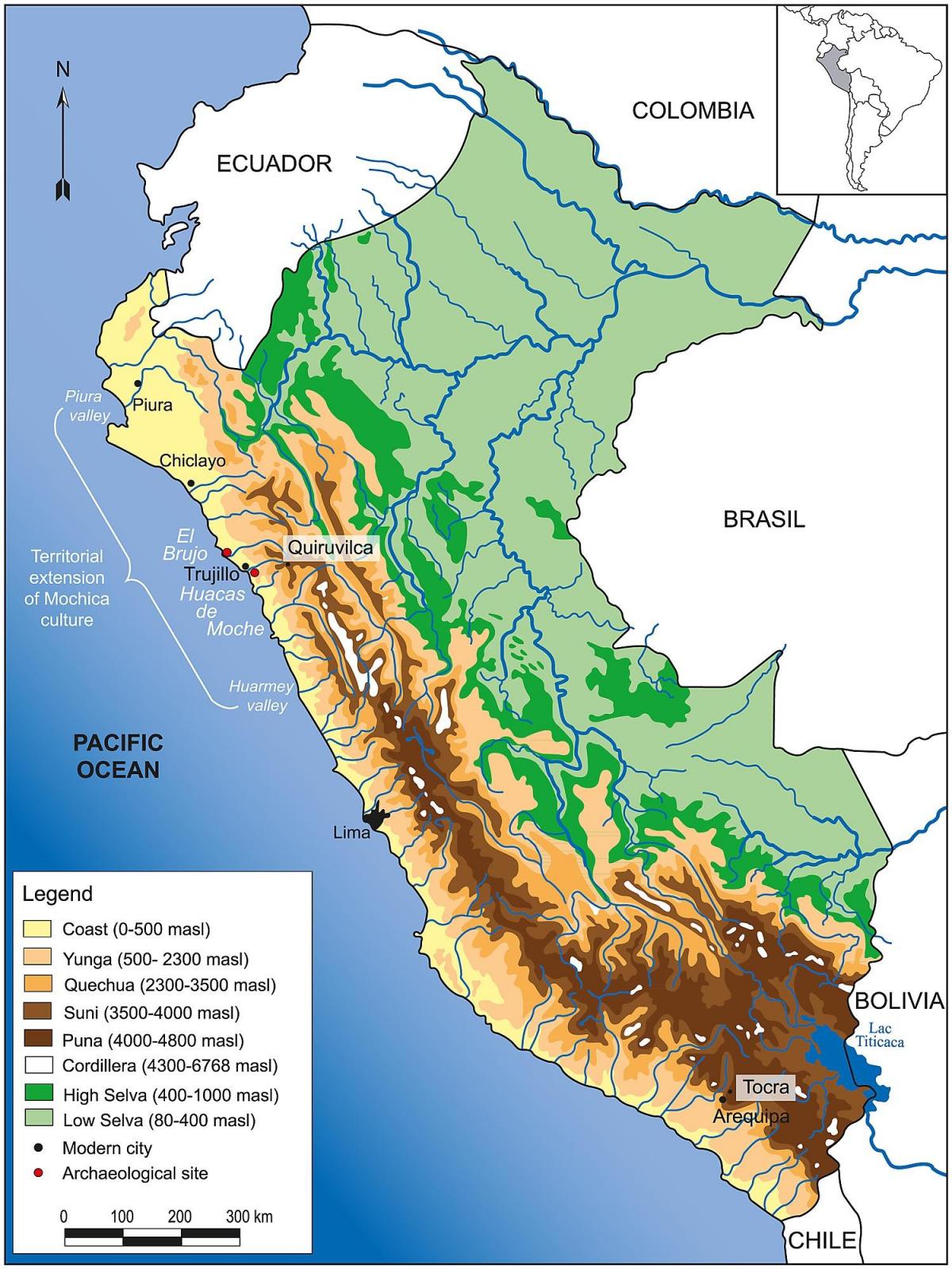 Περού γεωγραφία χάρτης