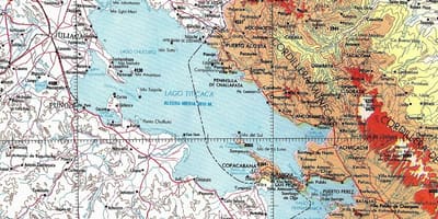 Χάρτης της λίμνης τιτικάκα του Περού 