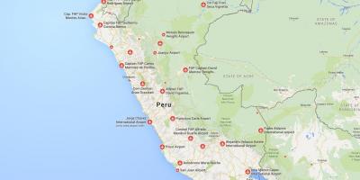 Αεροδρόμια στο Περού χάρτη