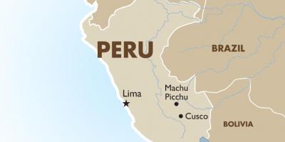 Χάρτης του Περού και τις γύρω χώρες