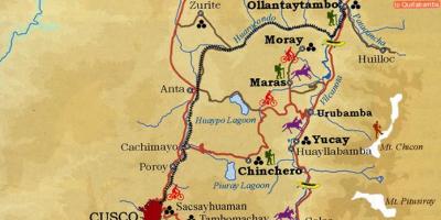 Χάρτης της ιερή κοιλάδα, κούσκο του Περού